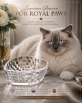 Heart-Shaped Crystal Glass Bowl — For Royal Paws