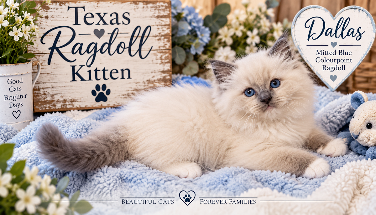 DALLAS – Blue Colourpoint Mitted Male | Texas Ragdoll Kitten