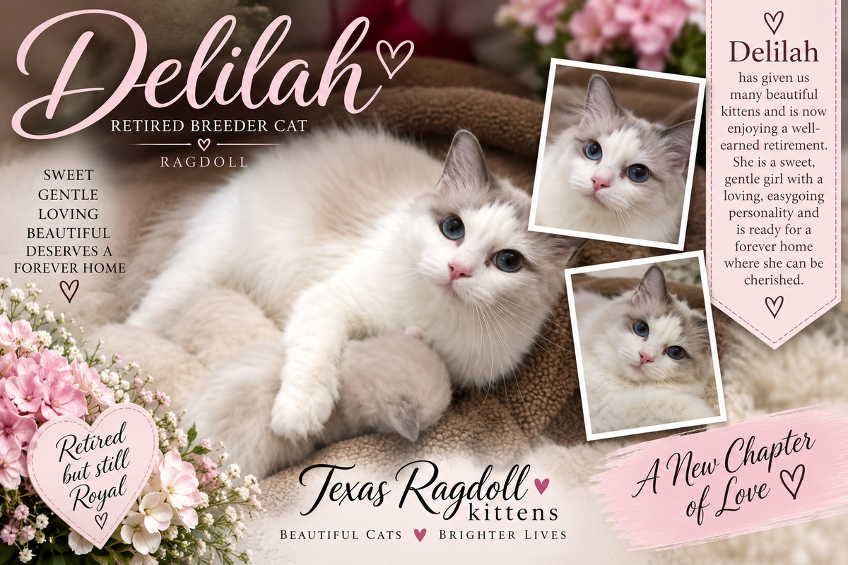 Hold Your Kitten | $200 Deposit | Texas Ragdoll Kittens