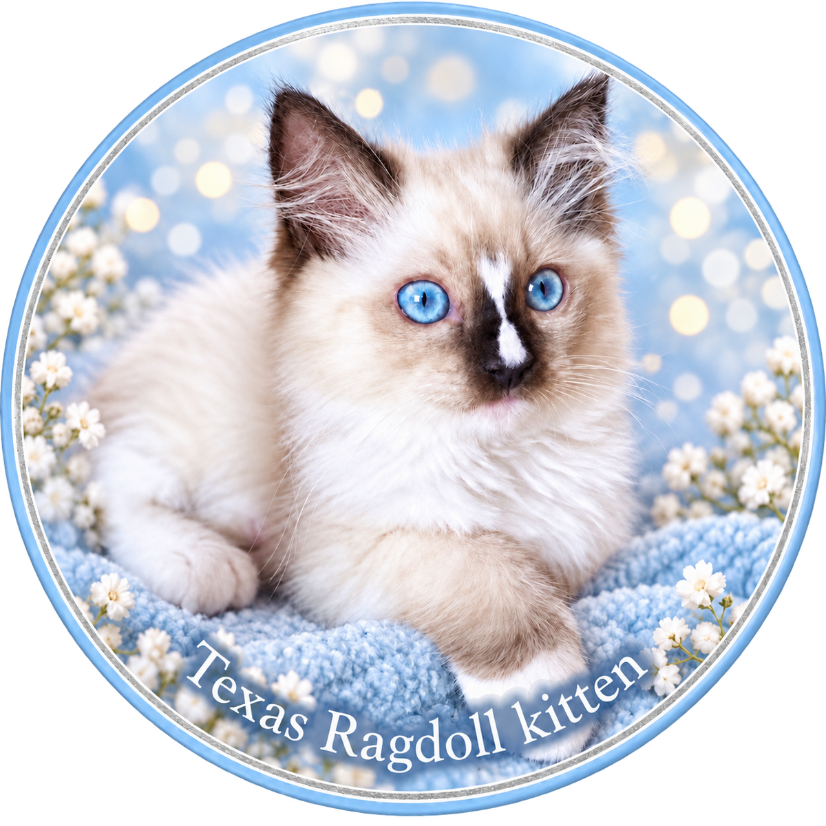 Texas Ragdoll Kittens Custom Die-Cut Cat Sticker