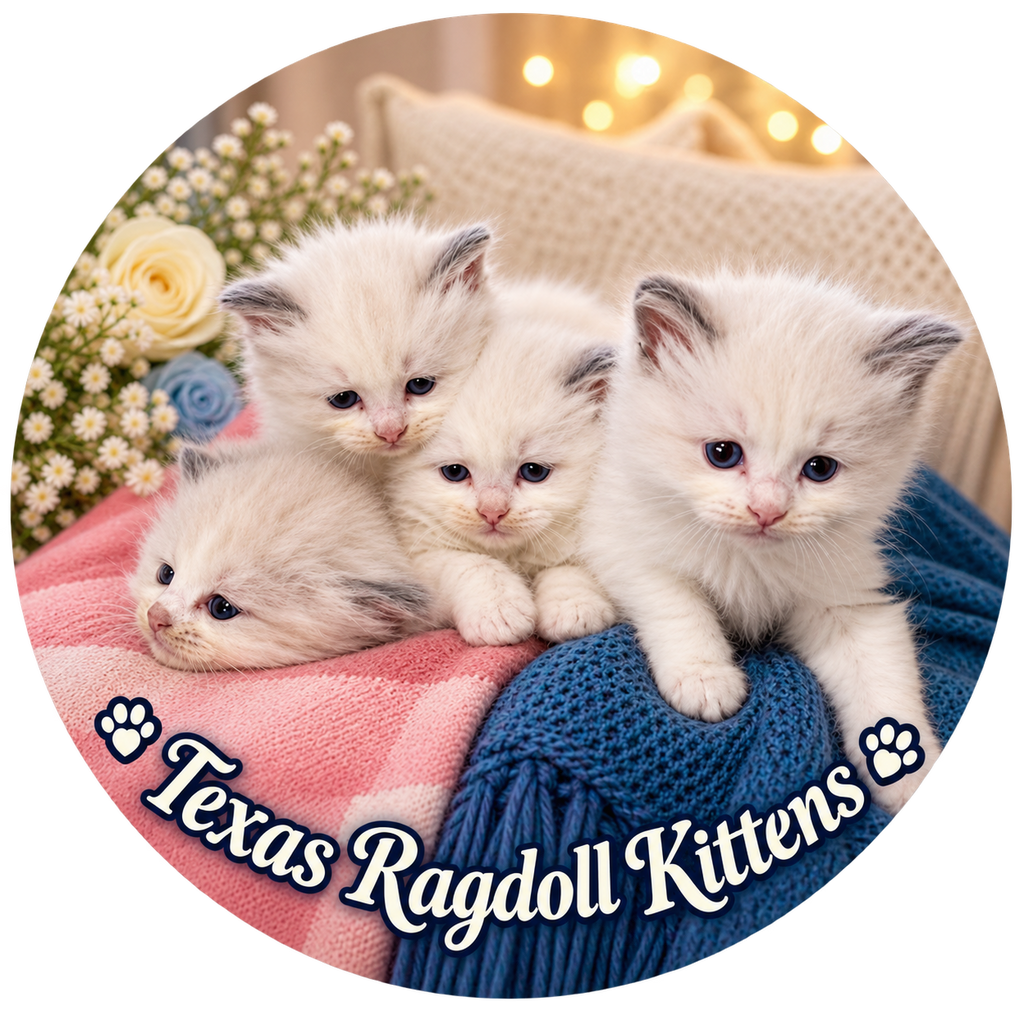 Texas Ragdoll Kittens Bubble-Free Cat Sticker