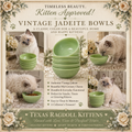 Jadite cat bowls
